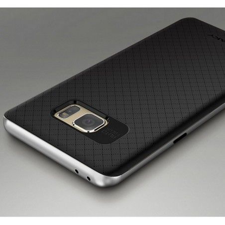 Funda Tipo Neo Hybrid (Pc+Tpu) Negra / Plata para Samsung Galaxy Note 7