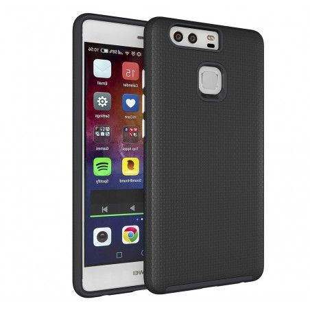 Funda Tipo Armor Rugged (Pc+Tpu) Negra para Huawei P9