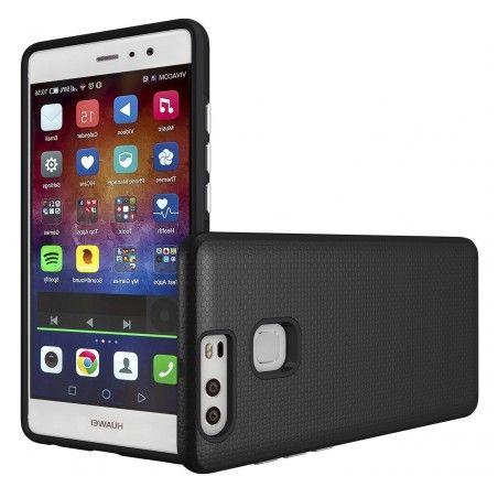 Funda Tipo Armor Rugged (Pc+Tpu) Negra para Huawei P9