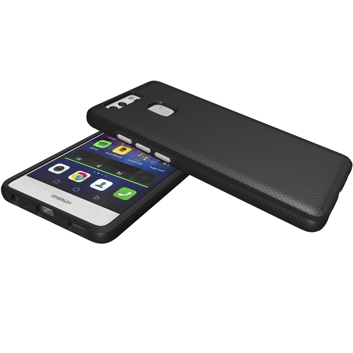 Funda Tipo Armor Rugged (Pc+Tpu) Negra para Huawei P9