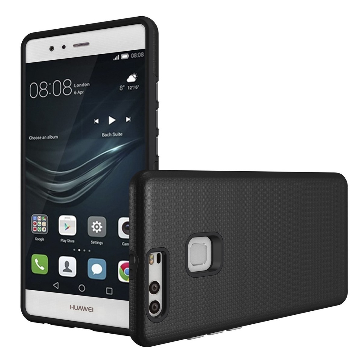 Funda Tipo Armor Rugged (Pc+Tpu) Negra para Huawei P9 Plus