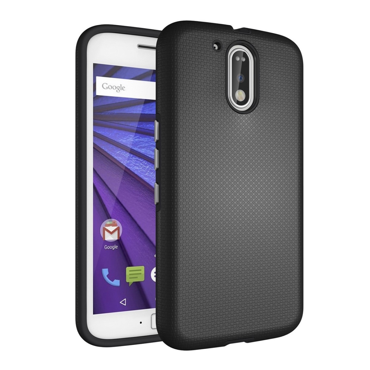 Funda Tipo Armor Rugged (Pc+Tpu) Negra para Motorola Moto G4 / G4 Plus
