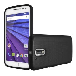 Funda Tipo Armor Rugged (Pc+Tpu) Negra para Motorola Moto G4 / G4 Plus 2