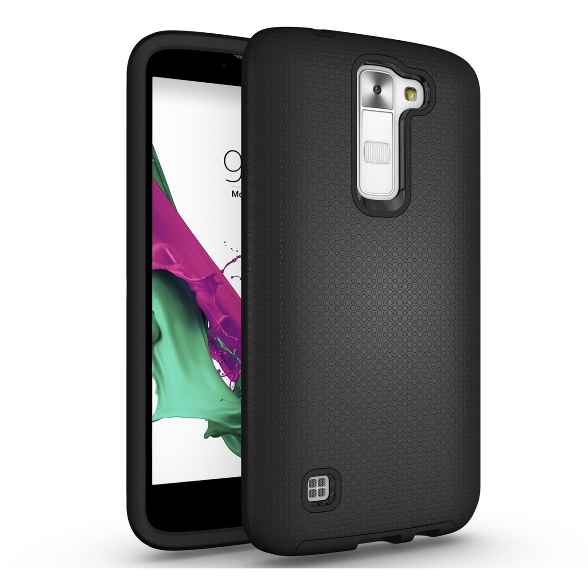Funda Tipo Armor Rugged (Pc+Tpu) Negra para Lg K7