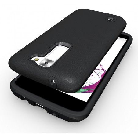 Funda Tipo Armor Rugged (Pc+Tpu) Negra para Lg K7