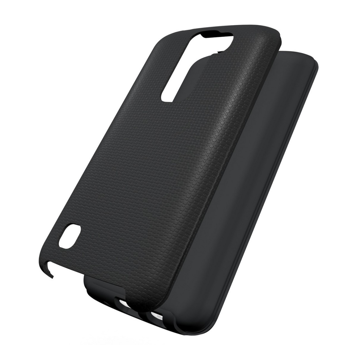 Funda Tipo Armor Rugged (Pc+Tpu) Negra para Lg K7