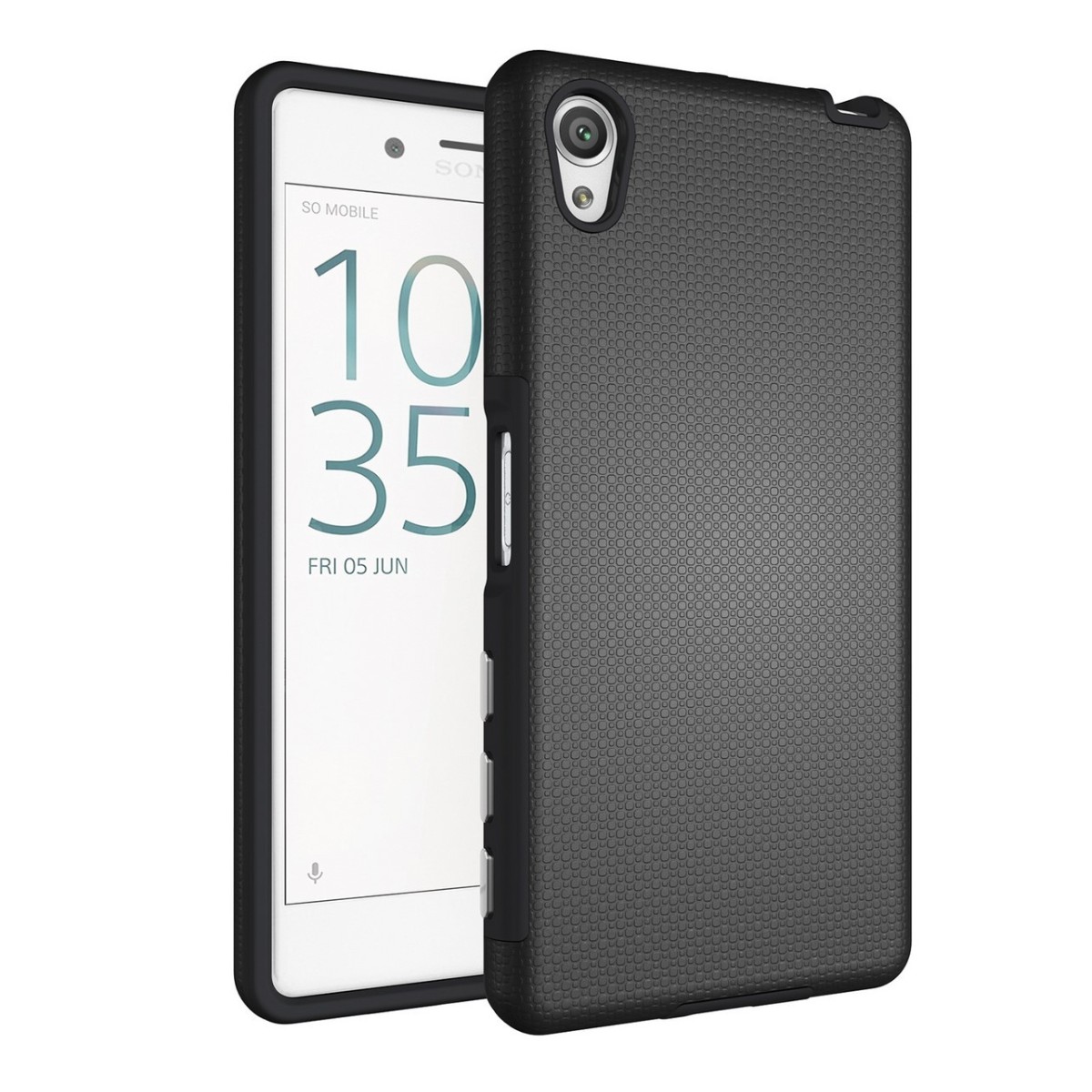 Funda Tipo Armor Rugged (Pc+Tpu) Negra para Sony Xperia X