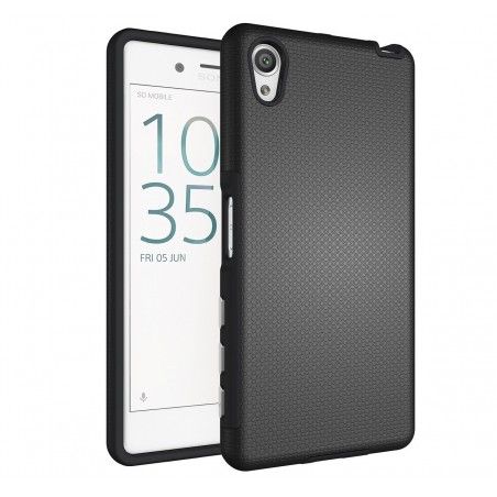Funda Tipo Armor Rugged (Pc+Tpu) Negra para Sony Xperia X