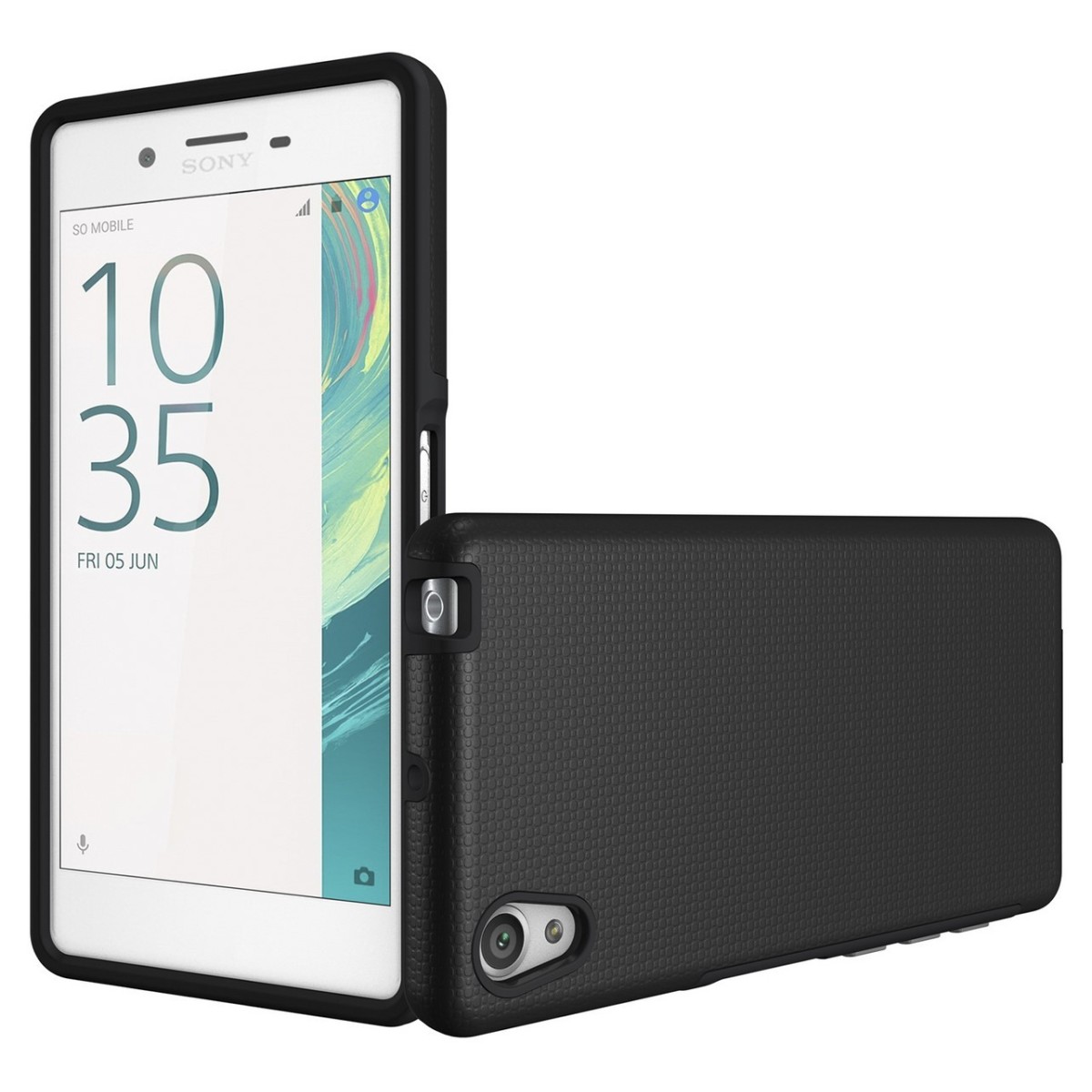 Funda Tipo Armor Rugged (Pc+Tpu) Negra para Sony Xperia X