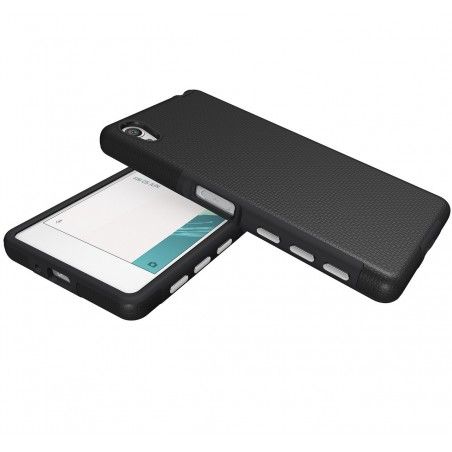 Funda Tipo Armor Rugged (Pc+Tpu) Negra para Sony Xperia X