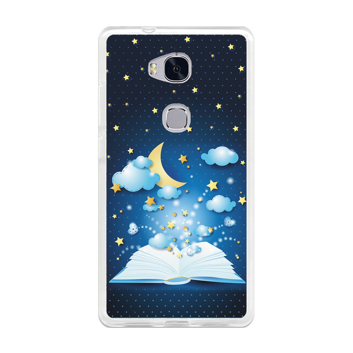 Funda Gel Tpu para Huawei Honor 5X Diseño Libro-Cuentos Dibujos