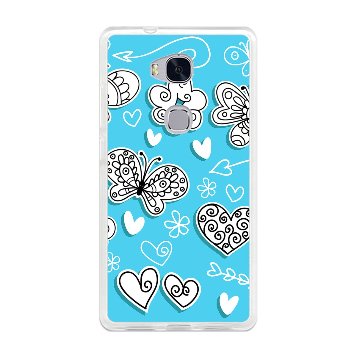 Funda Gel Tpu para Huawei Honor 5X Diseño Mariposas Dibujos