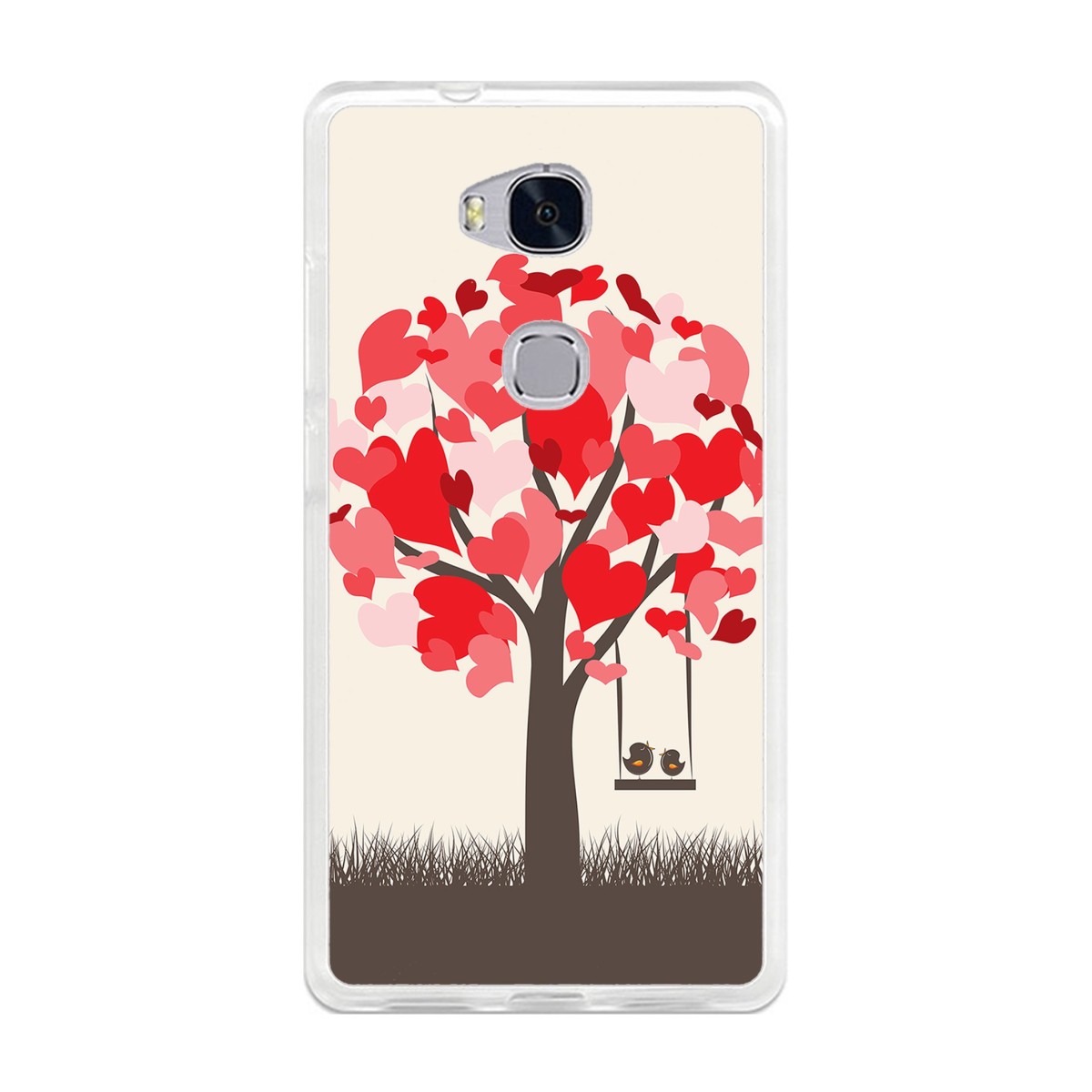 Funda Gel Tpu para Huawei Honor 5X Diseño Pajaritos Dibujos