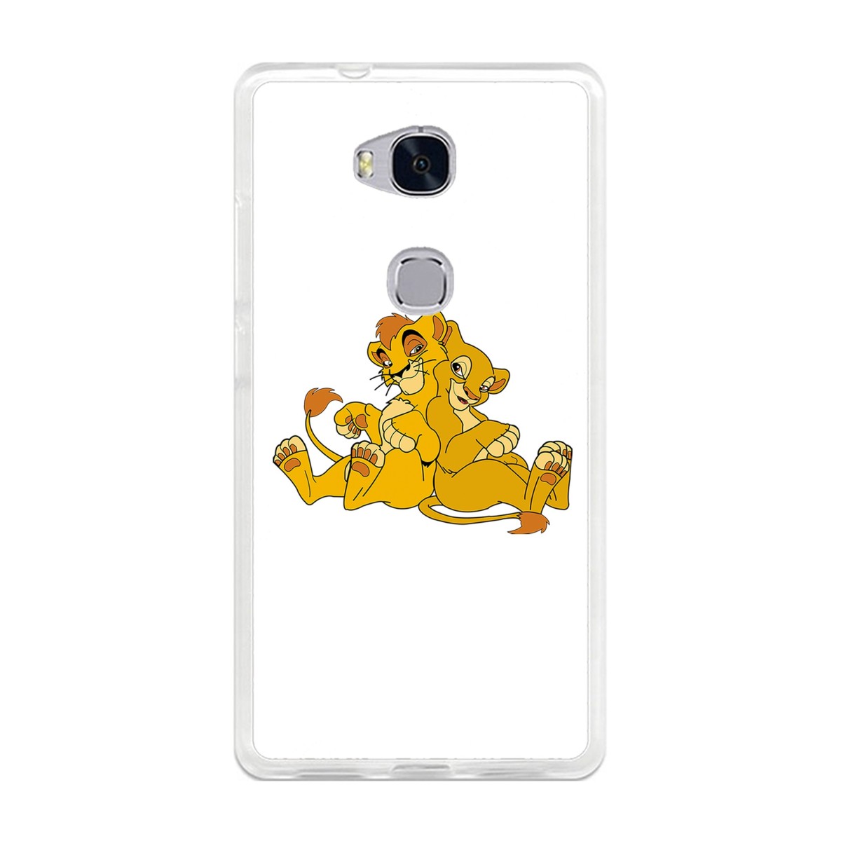 Funda Gel Tpu para Huawei Honor 5X Diseño Leones Dibujos
