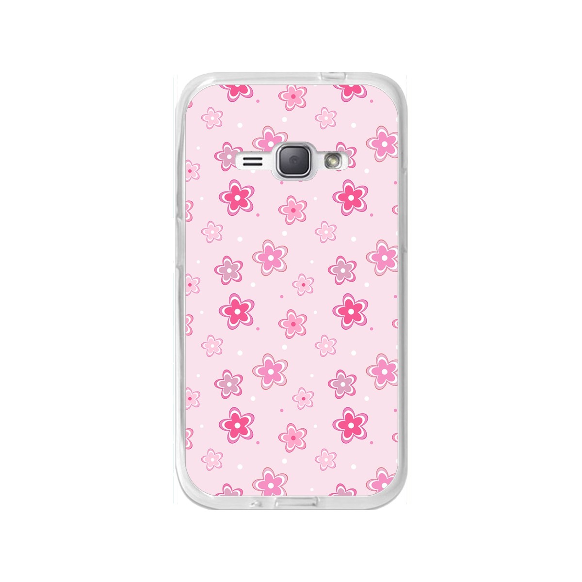 Funda Gel Tpu para Samsung Galaxy J1 (2016) Diseño Flores Dibujos