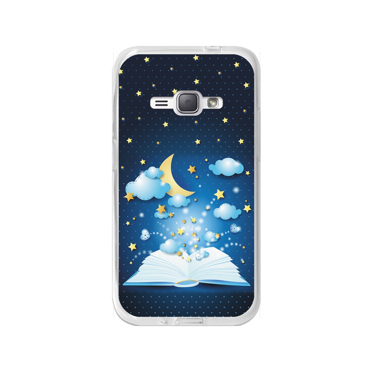 Funda Gel Tpu para Samsung Galaxy J1 (2016) Diseño Libro-Cuentos Dibujos