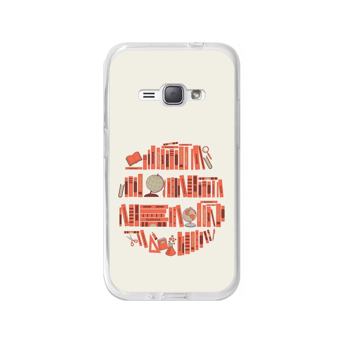 Funda Gel Tpu para Samsung Galaxy J1 (2016) Diseño Mundo-Libro Dibujos