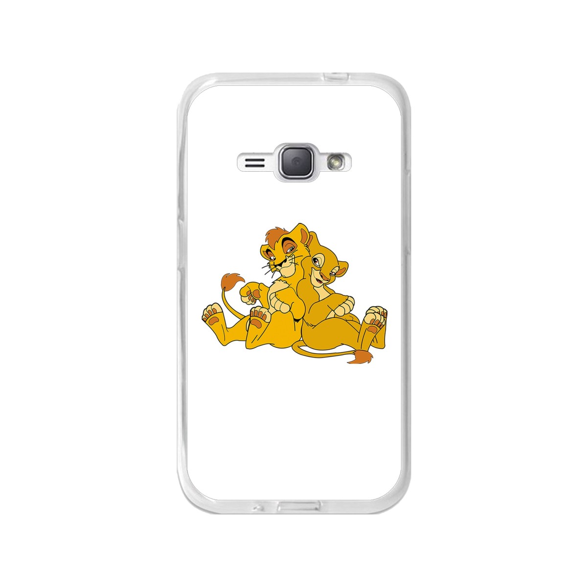 Funda Gel Tpu para Samsung Galaxy J1 (2016) Diseño Leones Dibujos