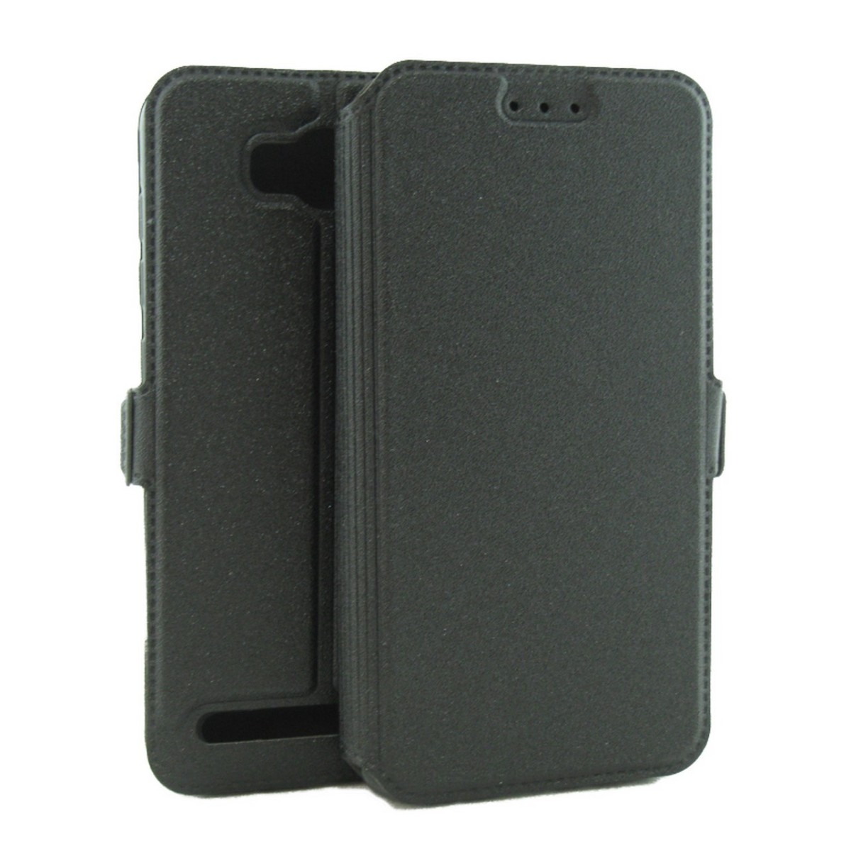 Funda Soporte Piel Negra para Huawei Y3 II  Flip Libro