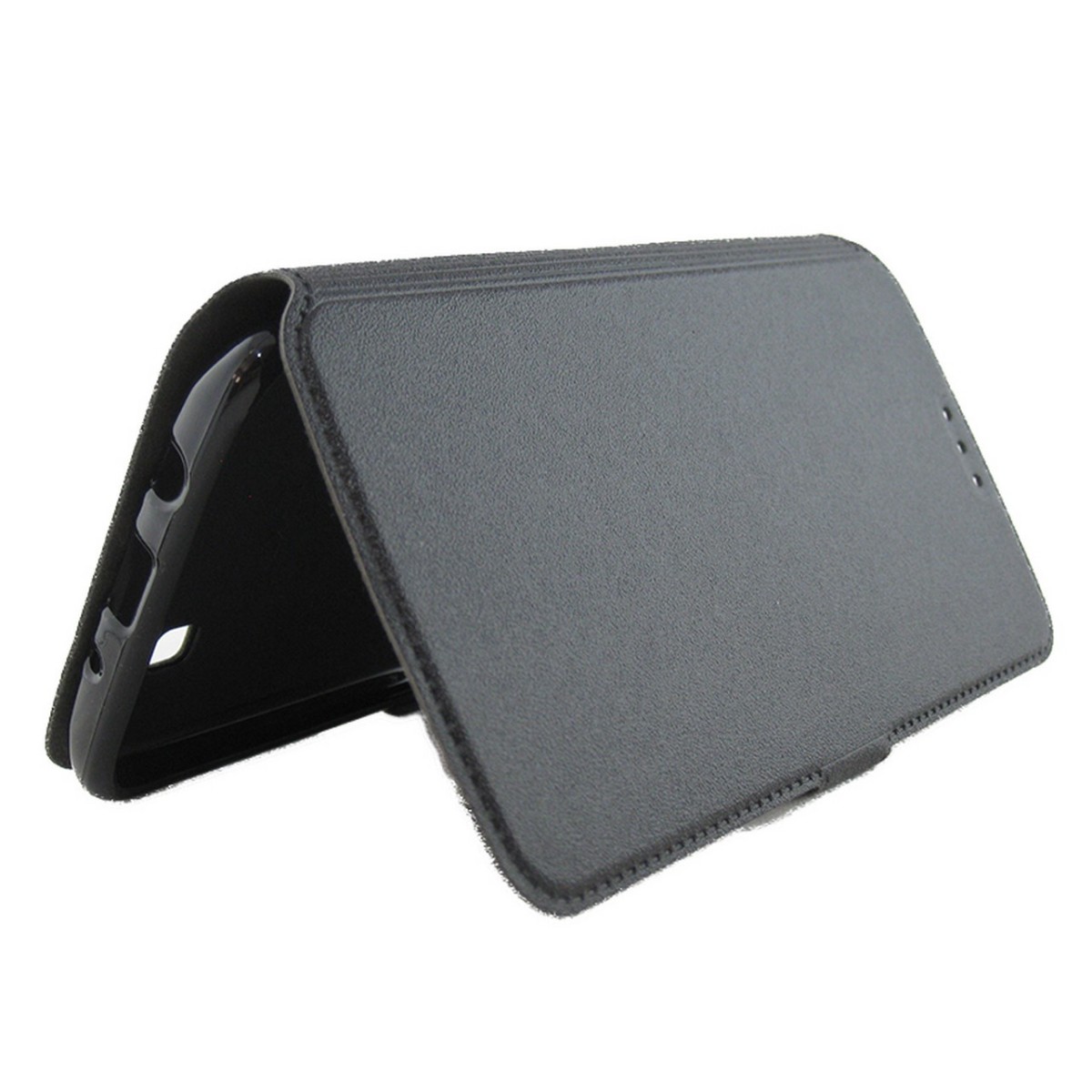 Funda Soporte Piel Negra para Lg K7  Flip Libro