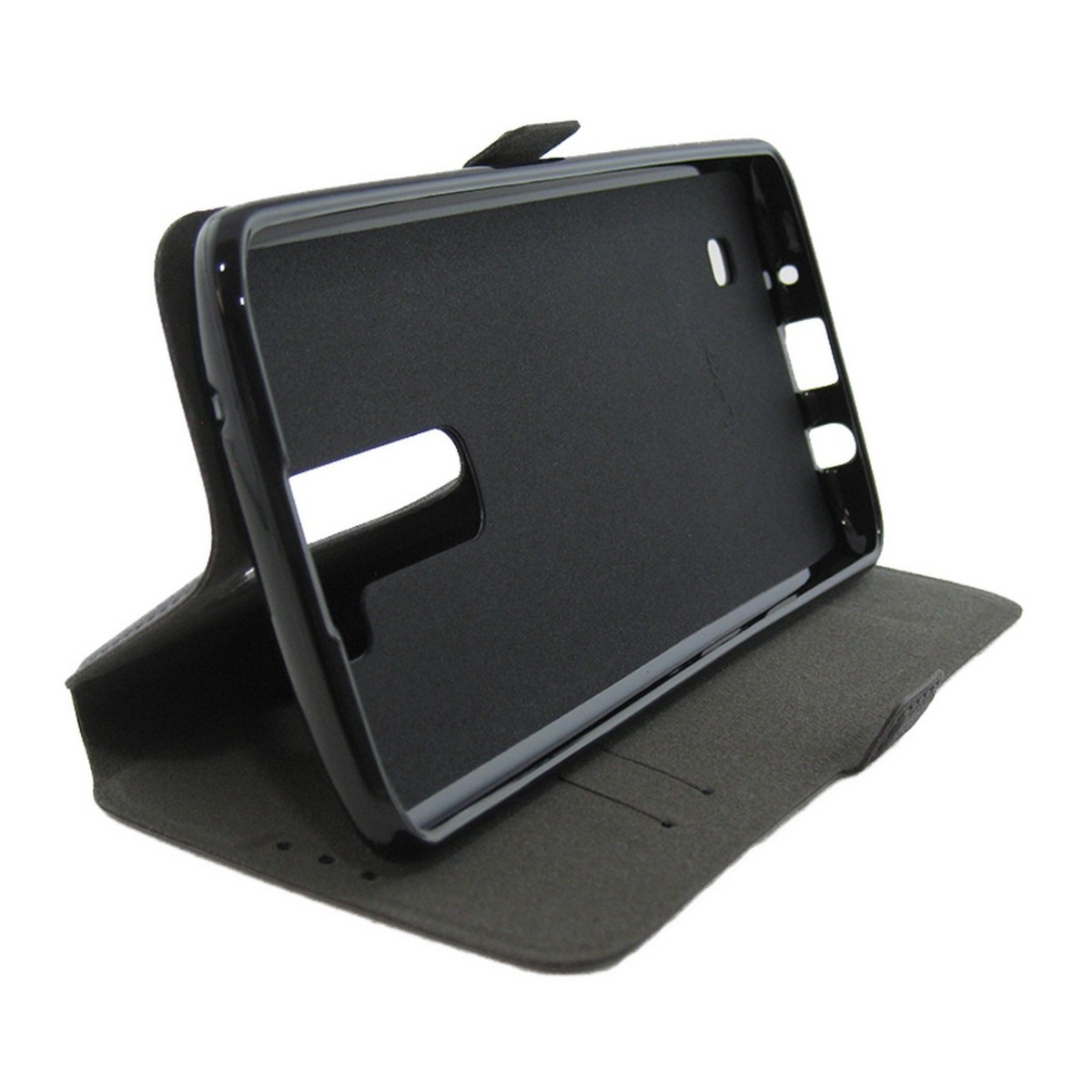 Funda Soporte Piel Negra para Lg K7  Flip Libro