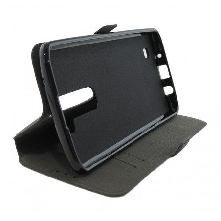 Funda Soporte Piel Negra para Lg K7  Flip Libro