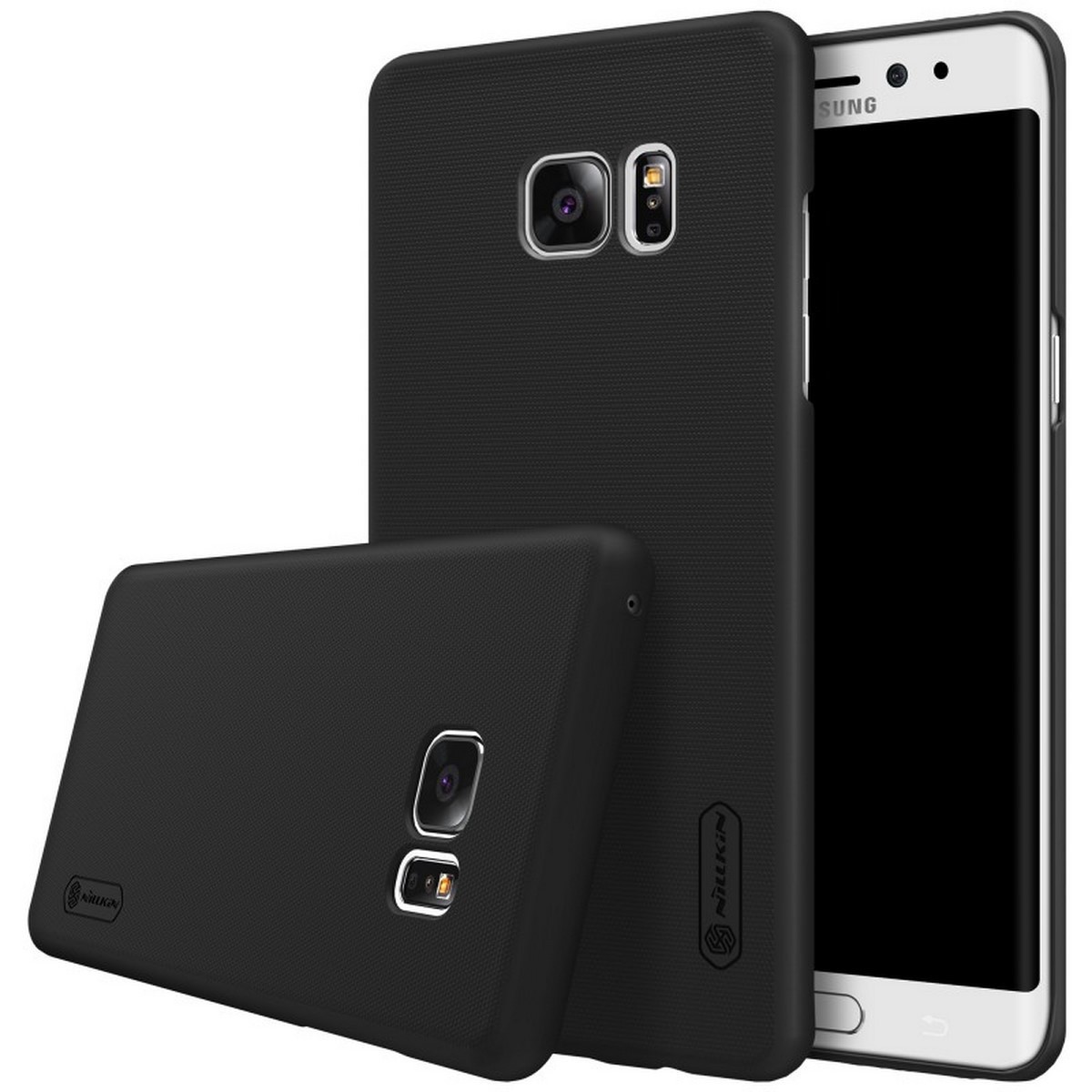 Carcasa Funda Nillkin Negra Modelo Frosted + Protector para Samsung Galaxy Note 7