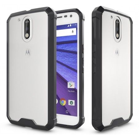 Funda Tipo Air Hybrid (Pc+Tpu) Negra para Motorola Moto G4 / G4 Plus