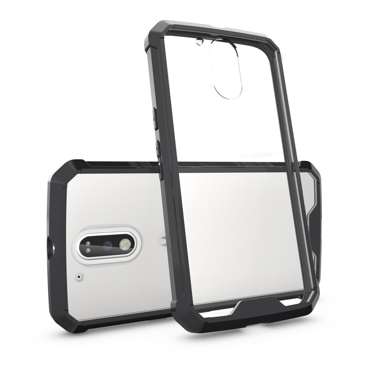 Funda Tipo Air Hybrid (Pc+Tpu) Negra para Motorola Moto G4 / G4 Plus