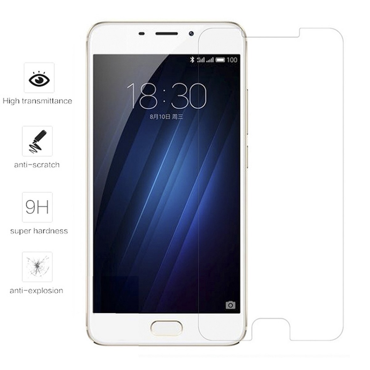 Protector Pantalla Cristal Templado para Meizu M3E Vidrio