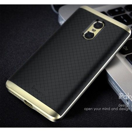 Funda Tipo Neo Hybrid (Pc+Tpu) Negra / Dorada para Xiaomi Redmi Pro 5.5"