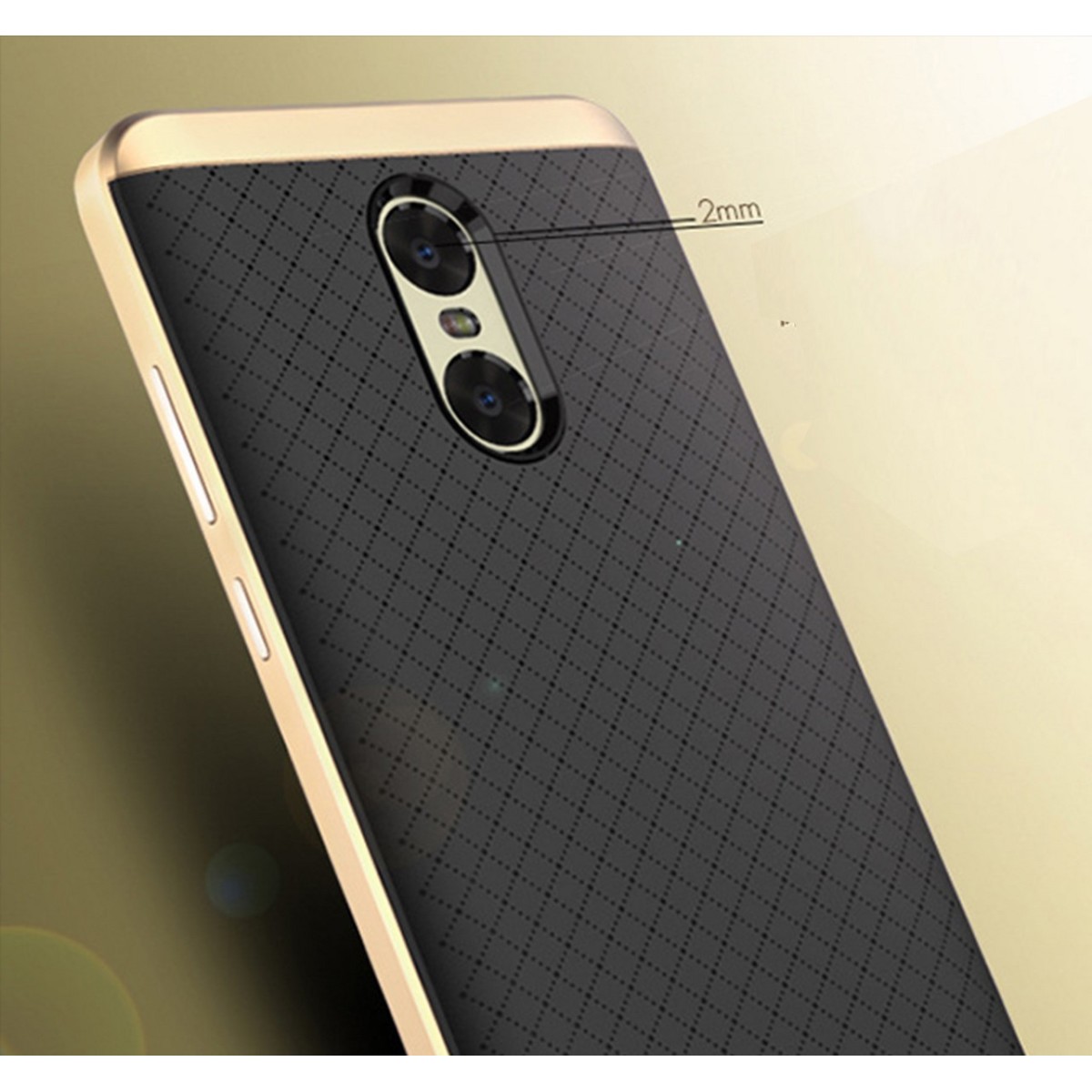 Funda Tipo Neo Hybrid (Pc+Tpu) Negra / Dorada para Xiaomi Redmi Pro 5.5"