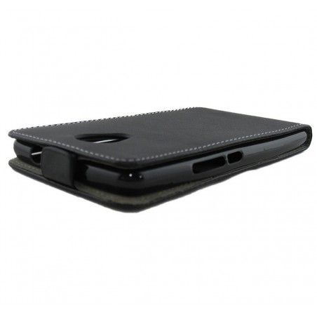 Funda Piel Premium Negra Ultra-Slim para Wiko Robby
