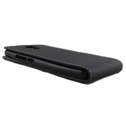 Funda Piel Premium Negra Ultra-Slim para Wiko Robby 2