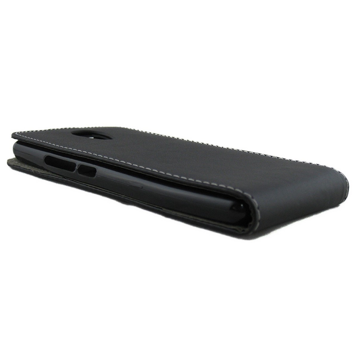 Funda Piel Premium Negra Ultra-Slim para Wiko Robby