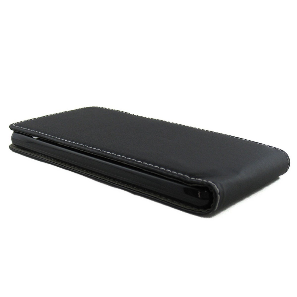 Funda Piel Premium Negra Ultra-Slim para Wiko Robby