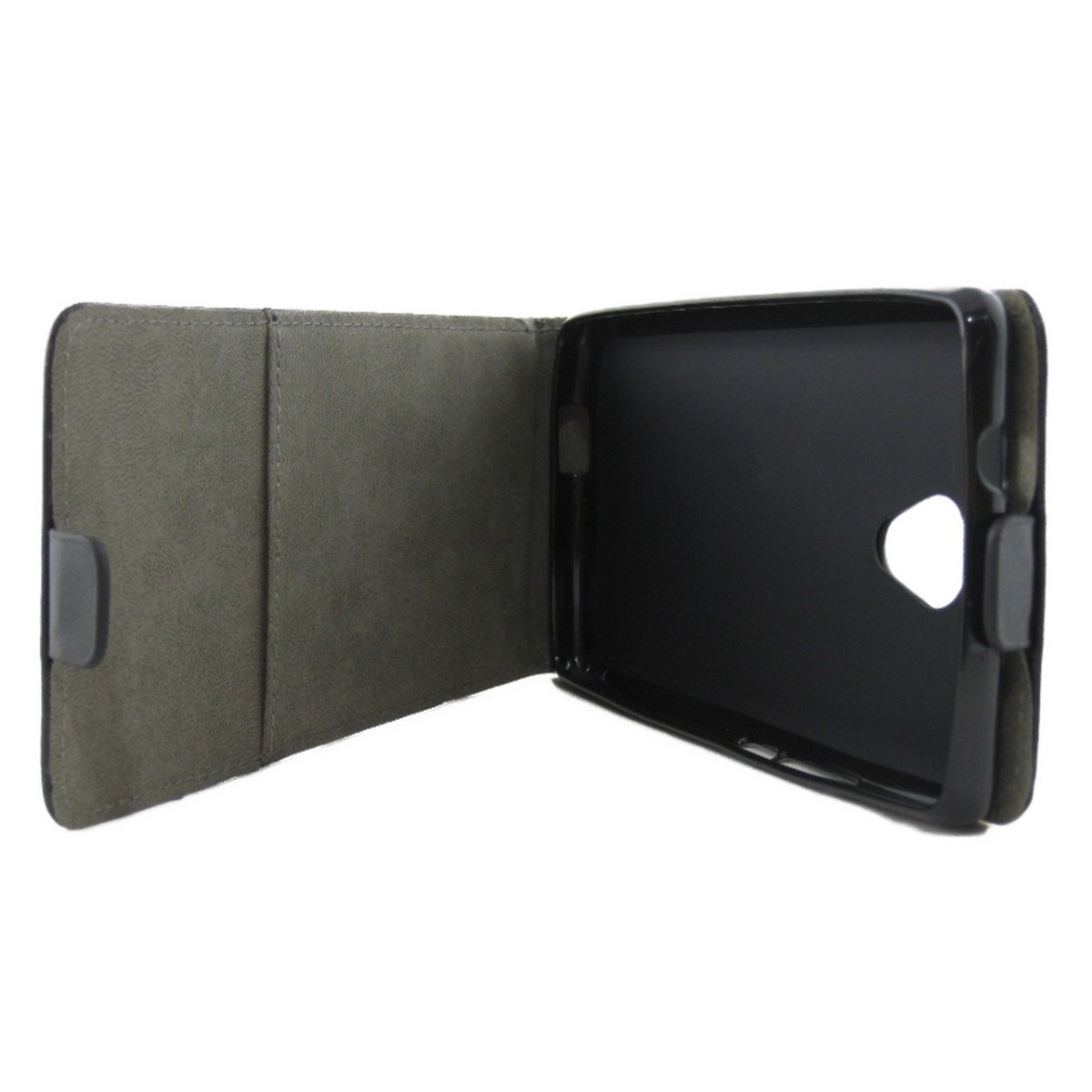 Funda Piel Premium Negra Ultra-Slim para Wiko Robby