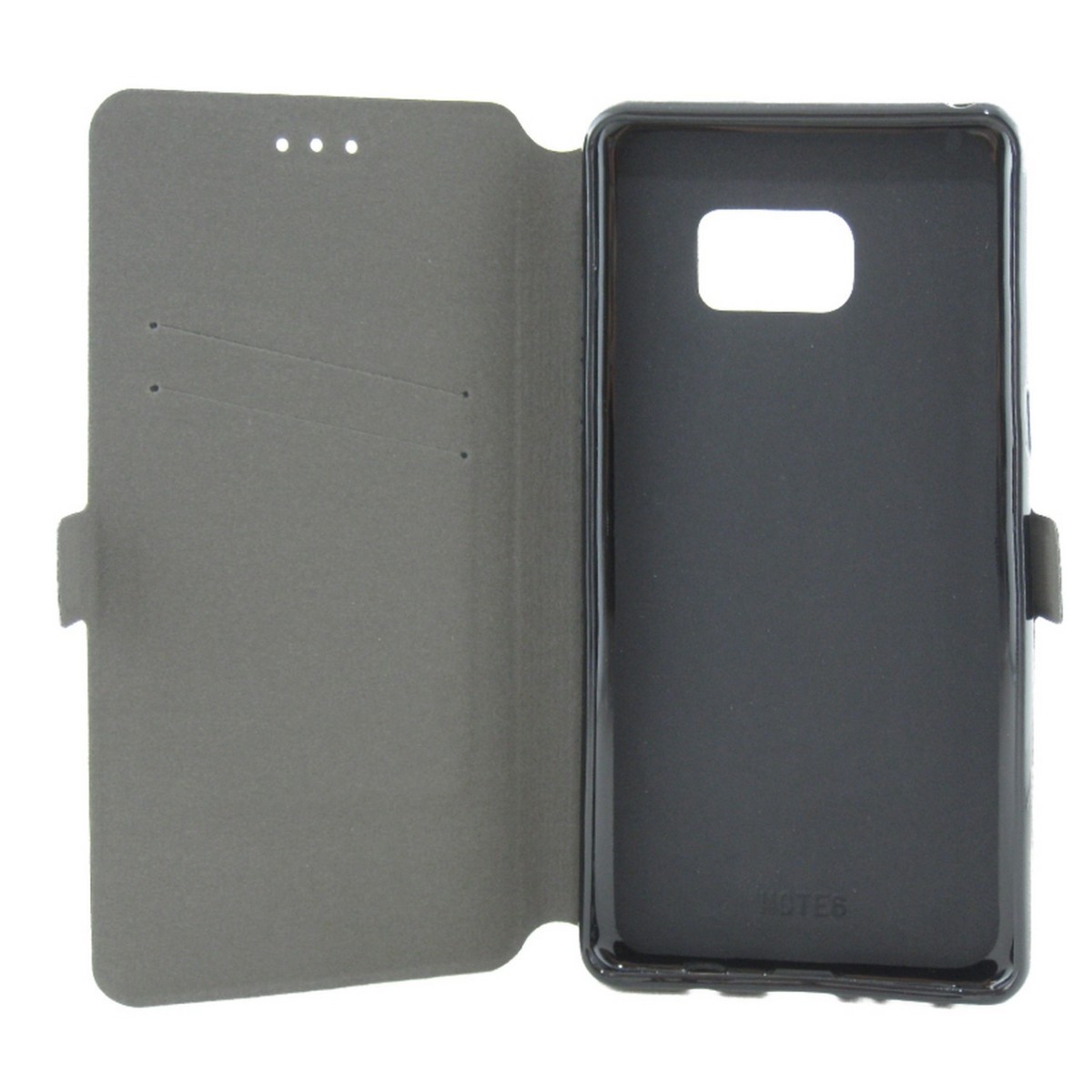 Funda Soporte Piel Negra para Samsung Galaxy Note 7  Flip Libro