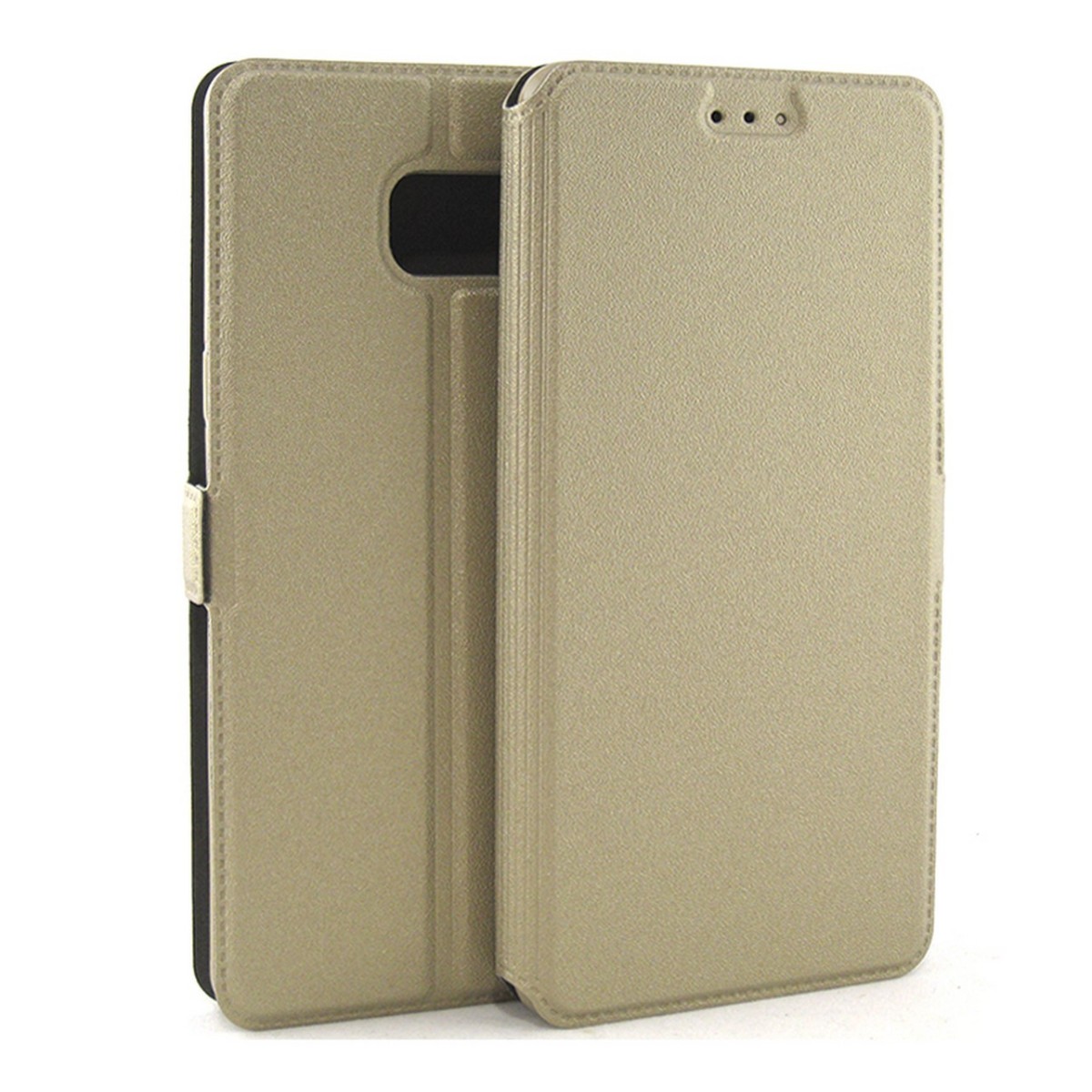 Funda Soporte Piel Dorada para Samsung Galaxy Note 7  Flip Libro