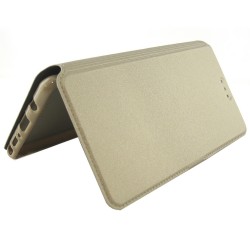 Funda Soporte Piel Dorada para Samsung Galaxy Note 7  Flip Libro 2