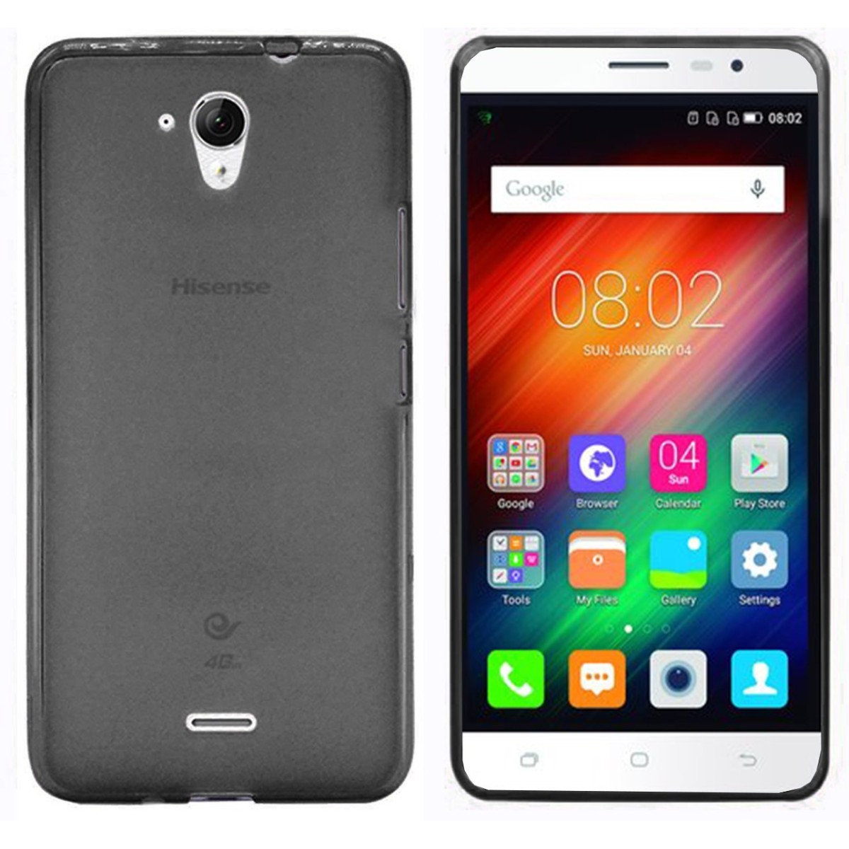 Funda Gel Tpu Hisense F20 Color Negra