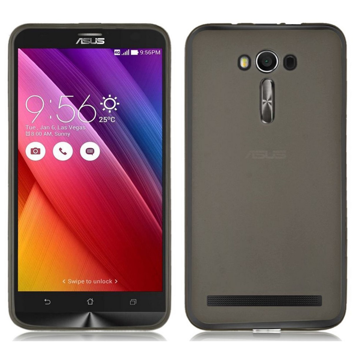 Funda Gel Tpu para Asus Zenfone 2 Laser 6" Ze601Kl Color Negra