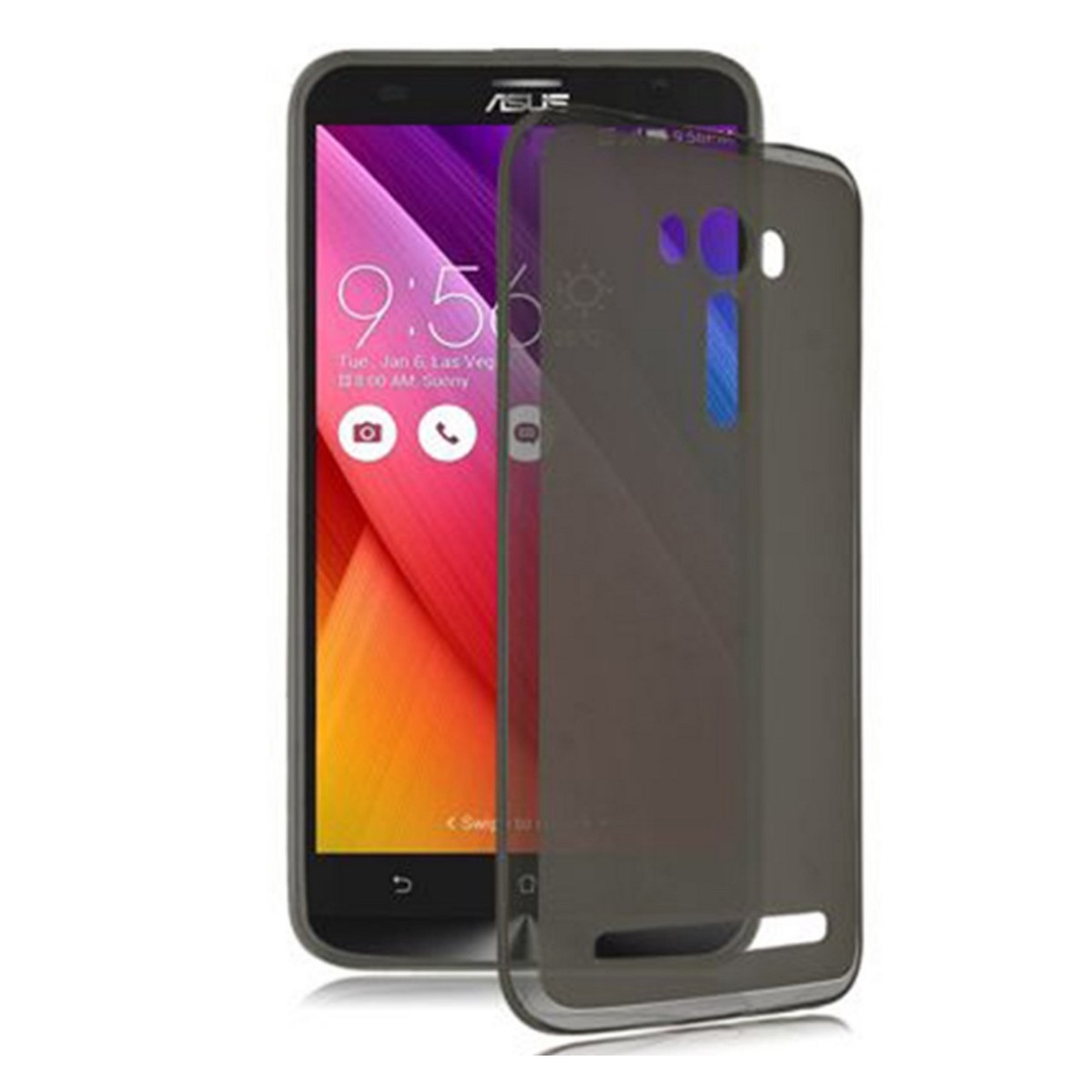 Funda Gel Tpu para Asus Zenfone 2 Laser 6" Ze601Kl Color Negra