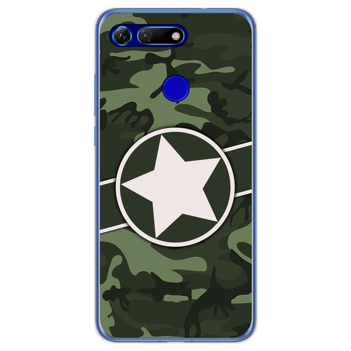 Funda Gel Tpu para Huawei Honor View 20 diseño Camuflaje 01 Dibujos