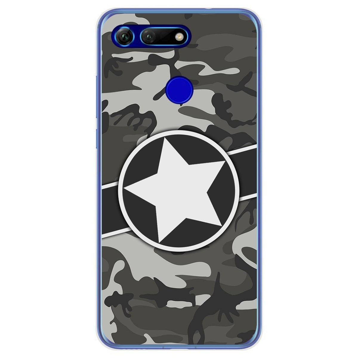 Funda Gel Tpu para Huawei Honor View 20 diseño Camuflaje 02 Dibujos