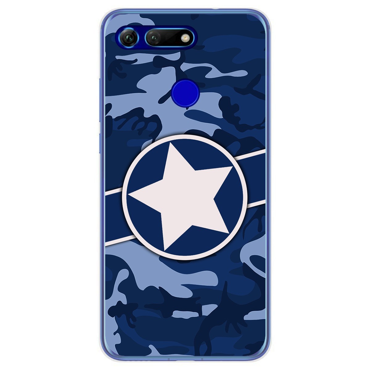 Funda Gel Tpu para Huawei Honor View 20 diseño Camuflaje 03 Dibujos