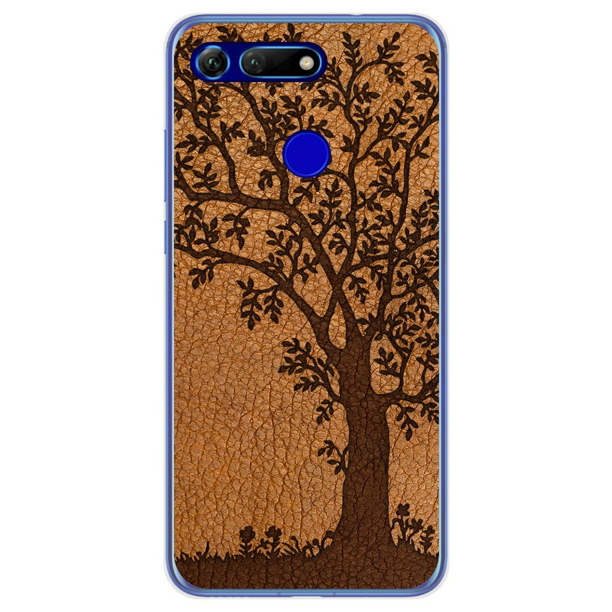 Funda Gel Tpu para Huawei Honor View 20 diseño Cuero 03 Dibujos
