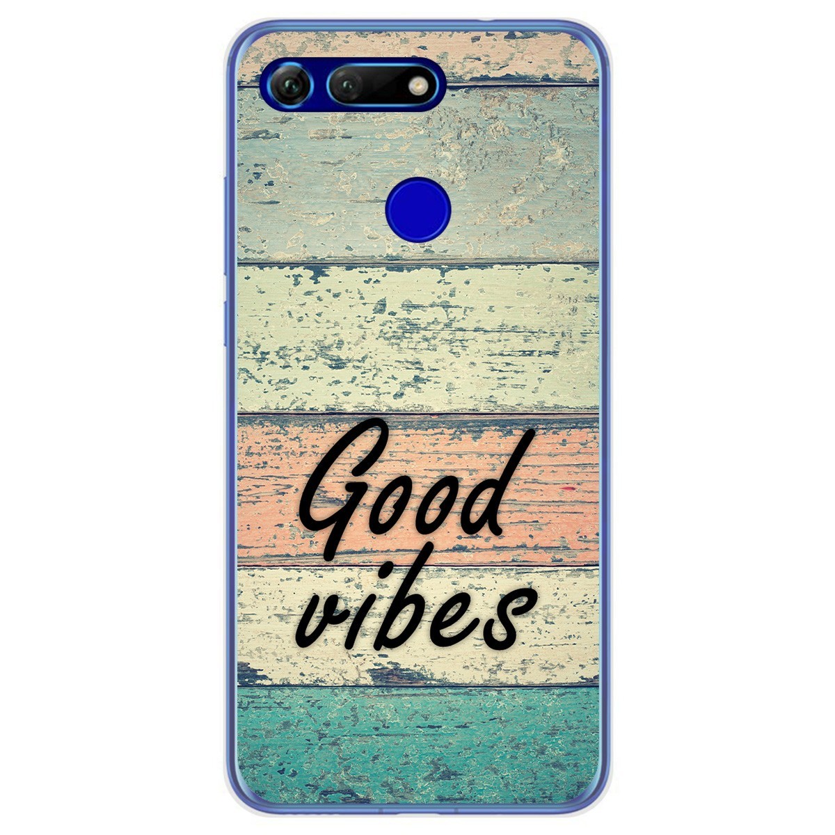 Funda Gel Tpu para Huawei Honor View 20 diseño Madera 01 Dibujos