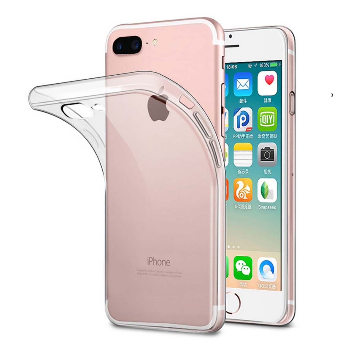 Funda Gel Tpu Fina Ultra-Thin 0,3mm Transparente para Iphone 7 Plus / 8 Plus