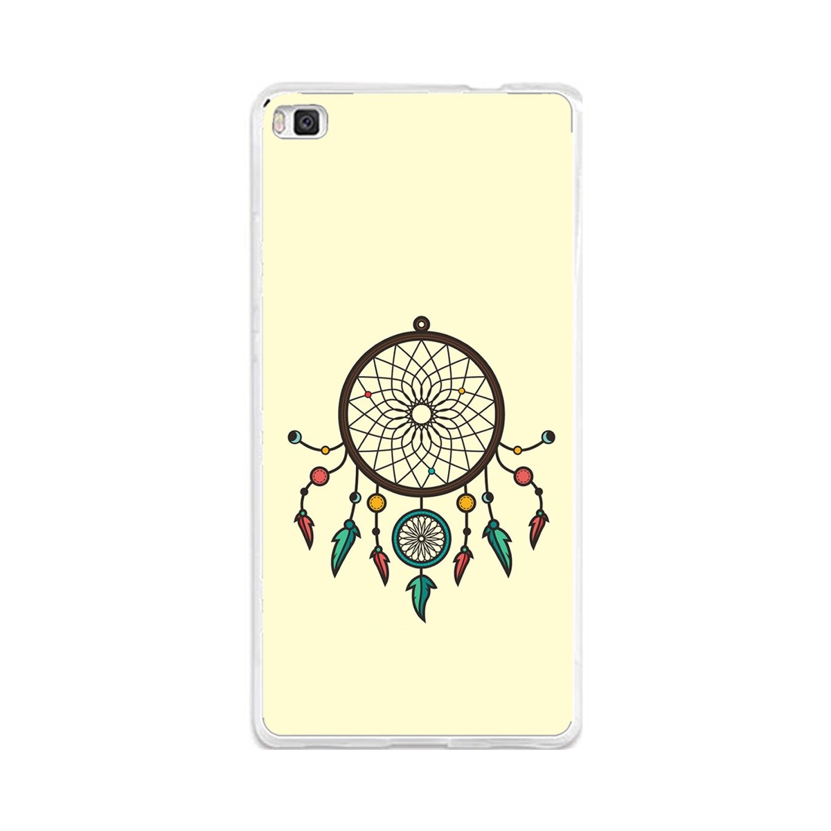 Funda Gel Tpu para Huawei P8 Lite Diseño Atrapasueños Dibujos